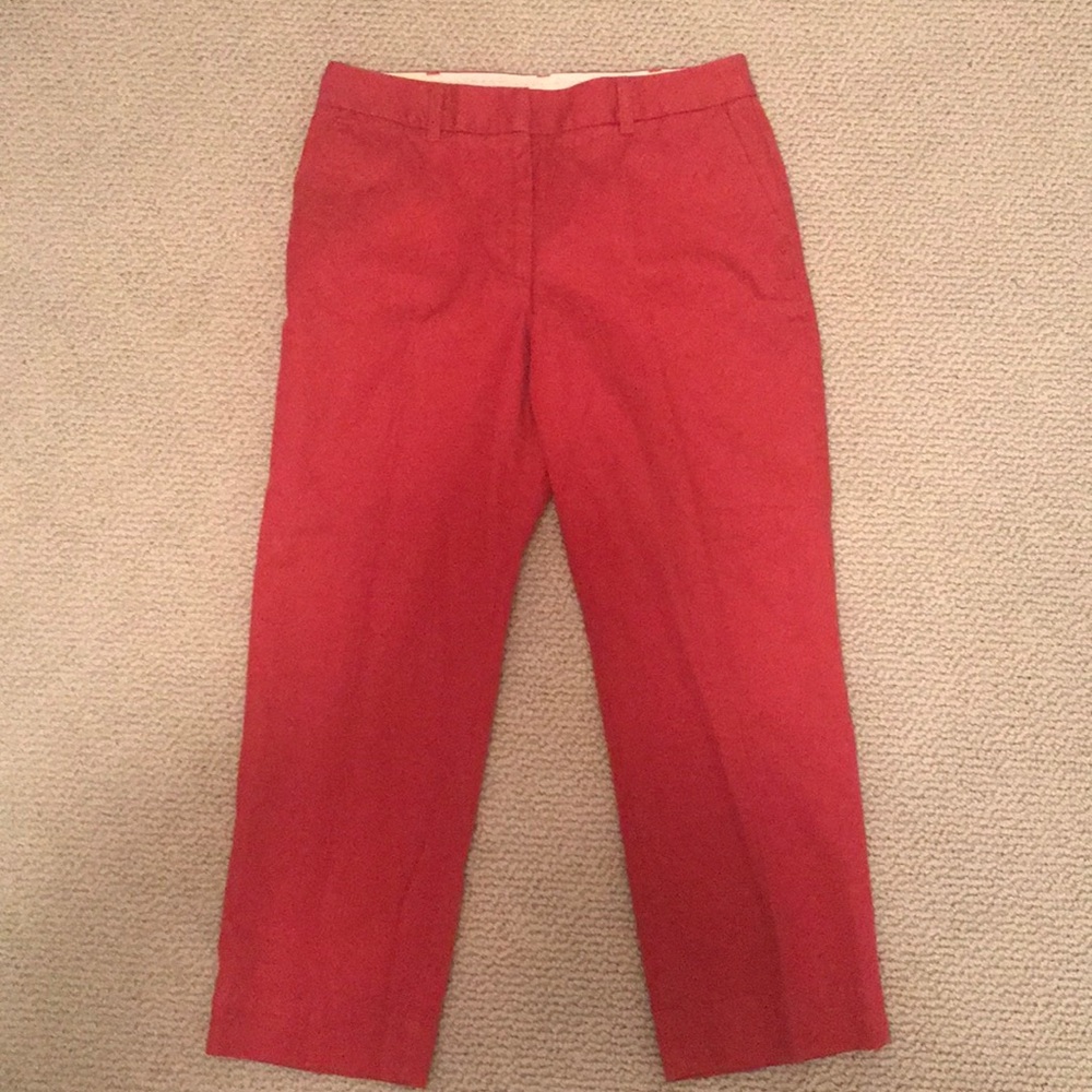 Lands’ End Nantucket Red Cropped Pants - Picture 2 of 3